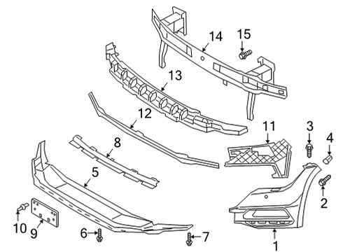 2022 Volkswagen Arteon Bumper & Components - Front