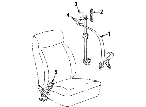 1997 Volkswagen Jetta Front Seat Belts