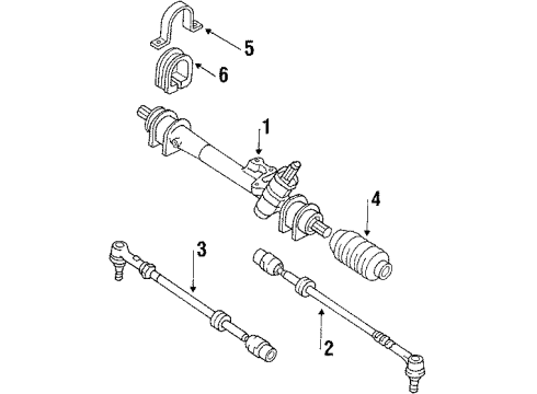 1986 Volkswagen Jetta Steering Column & Wheel, Steering Gear & Linkage Diagram 4