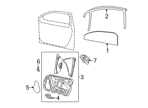 2008 Volkswagen Passat Front Door - Glass & Hardware