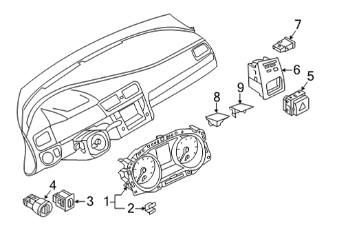 2020 Volkswagen Golf Cluster Assembly Diagram for 5G1-920-840-E