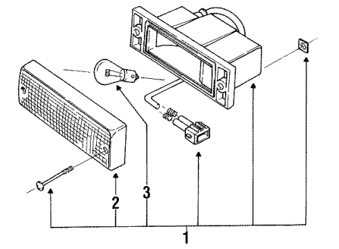 1992 Volkswagen Cabriolet Park Lamps