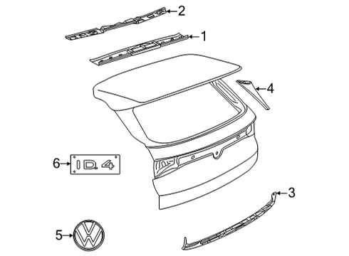 2023 Volkswagen ID.4 Exterior Trim - Lift Gate
