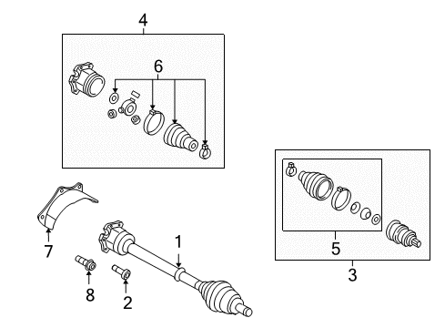 2013 Volkswagen Jetta Drive Axles - Front Diagram 4