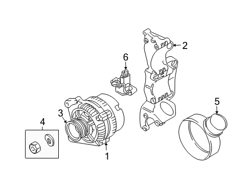 2003 Volkswagen Beetle Alternator Diagram for 028-903-028-DX
