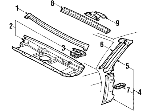 1987 Volkswagen Quantum Cowl Panels