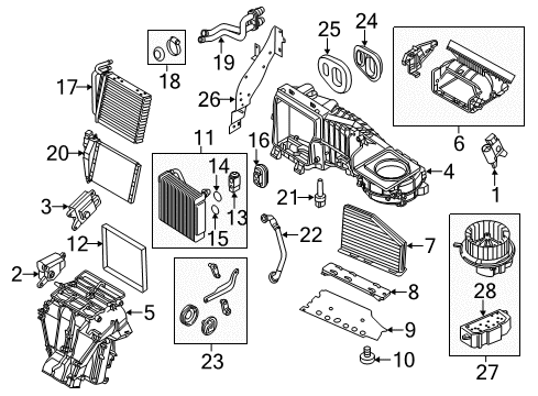 2013 Volkswagen Passat A/C Evaporator & Heater Components