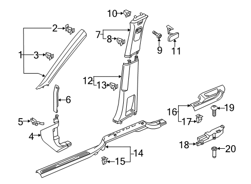 2024 Volkswagen Atlas Interior Trim - Pillars