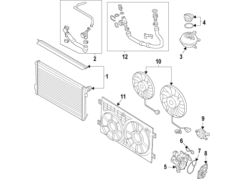 2020 Volkswagen Arteon Cooling System, Radiator, Water Pump, Cooling Fan