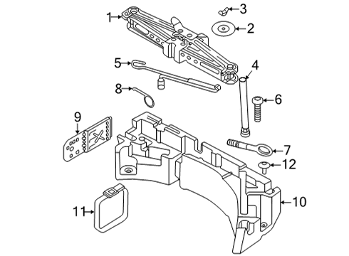 2022 Volkswagen Atlas Cross Sport Jack & Components