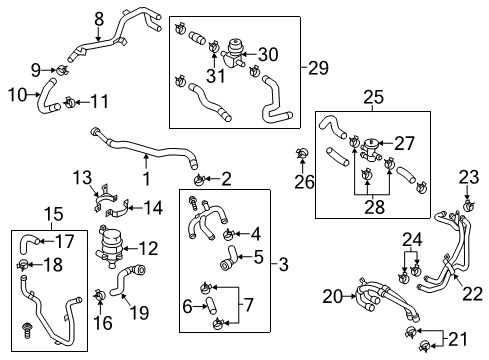 2014 Volkswagen Touareg Outlet Pipe Diagram for 7P0-121-070-AD