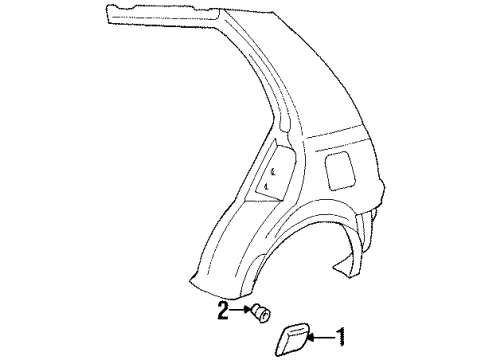 1993 Volkswagen Golf Exterior Trim - Quarter Panel