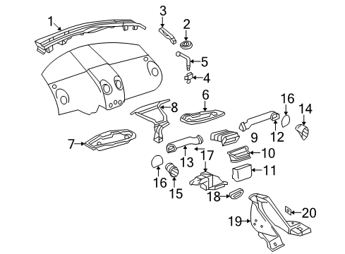 2002 Volkswagen Beetle Ducts