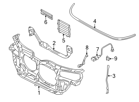 1999 Volkswagen Passat Radiator Support