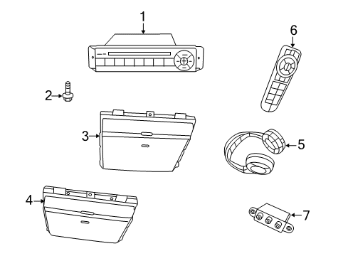 2012 Volkswagen Routan Entertainment System Components