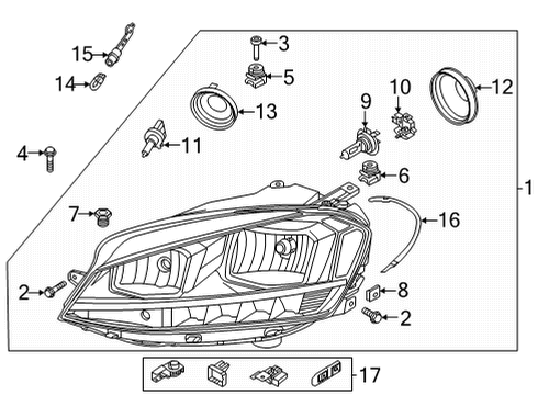 2020 Volkswagen Golf Seal Diagram for 5G0-941-120
