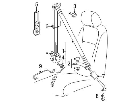 2011 Volkswagen GTI Front Seat Belts