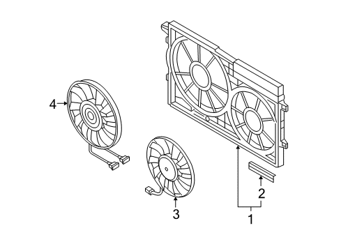 2008 Volkswagen R32 Cooling System, Radiator, Water Pump, Cooling Fan Diagram 1