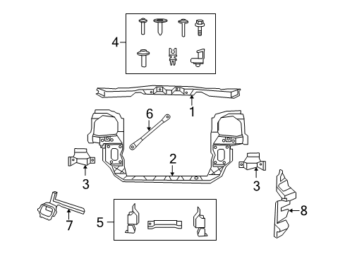2012 Volkswagen Routan Radiator Support