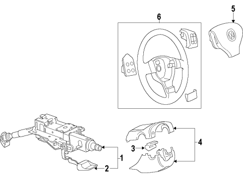 2016 Volkswagen Eos Steering Column & Wheel, Steering Gear & Linkage Diagram 1