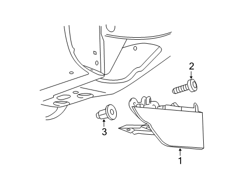 2009 Volkswagen Jetta Exterior Trim - Pillars, Rocker & Floor Diagram 1