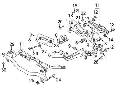 2009 Volkswagen Jetta Upper Control Arm Diagram for 1K0-505-323-P