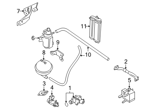 2005 Volkswagen Golf Converter Bracket Diagram for 1J0-906-483-S