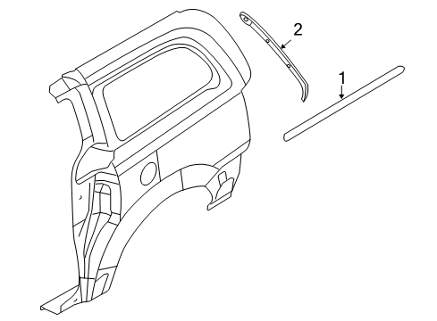 2012 Volkswagen Routan Exterior Trim - Side Panel