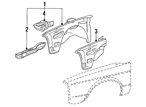 1984 Volkswagen Rabbit Inner Components - Fender