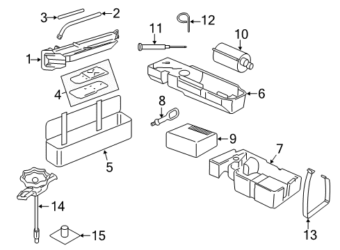 2014 Volkswagen Touareg Jack & Components Diagram 1