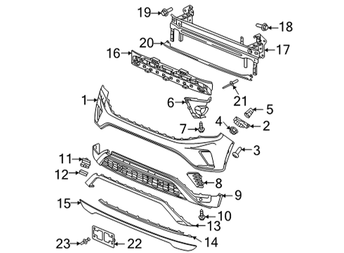 2022 Volkswagen Atlas Cross Sport Tow Eye Cap Diagram for 3CM-807-185-9B9