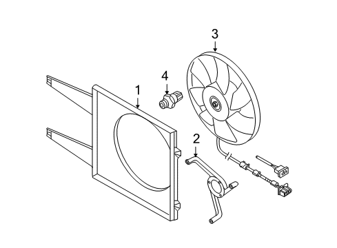 2010 Volkswagen Beetle Bracket Diagram for 1C0-121-209-C