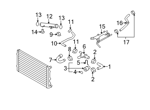 2008 Volkswagen R32 Hoses, Lines & Pipes Diagram 1