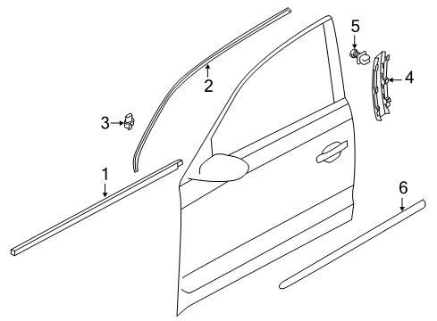 2019 Volkswagen Passat Exterior Trim - Front Door