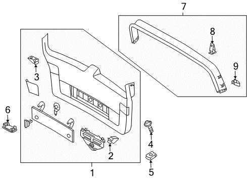 2009 Volkswagen Jetta Interior Trim - Lift Gate