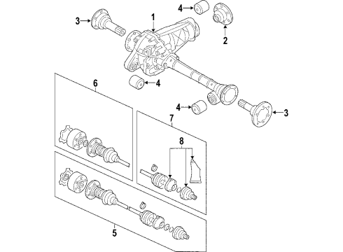 2007 Volkswagen Touareg Propeller Shaft Diagram for 7L6-521-101-N
