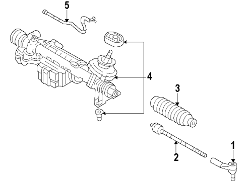 2016 Volkswagen Eos Steering Column & Wheel, Steering Gear & Linkage Diagram 4