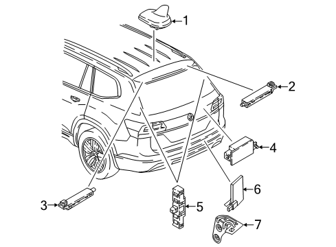 2024 Volkswagen Atlas Antenna & Radio