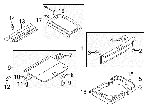 2014 Volkswagen Tiguan Interior Trim - Rear Body Diagram 1