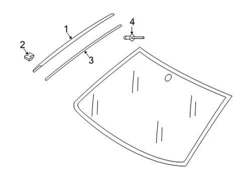 2021 Volkswagen Golf Exterior Trim - Windshield