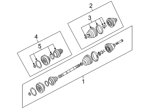 2000 Volkswagen EuroVan Axle Shaft & Joints - Front