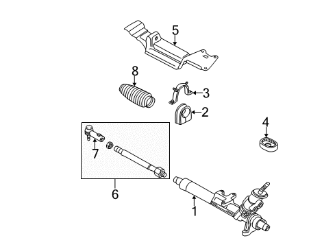 2005 Volkswagen Beetle P/S Pump & Hoses, Steering Gear & Linkage Diagram 3
