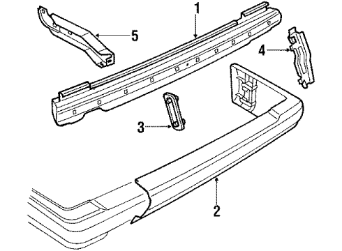 1987 Volkswagen Quantum Rear Bumper