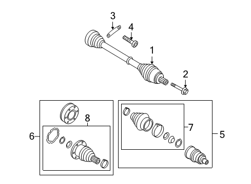 2016 Volkswagen Tiguan Drive Axles - Rear