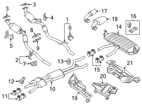 2017 Volkswagen Touareg Exhaust Components