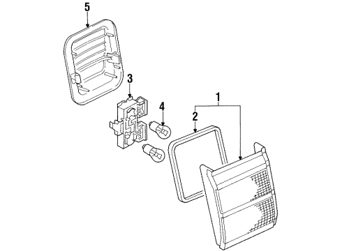 1996 Volkswagen Passat Tail Lamps Diagram 4