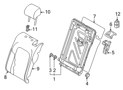 2022 Volkswagen ID.4 Rear Seat Diagram 1