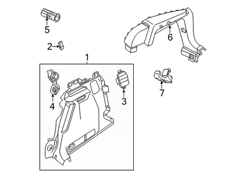 2022 Volkswagen Taos Interior Trim - Rear Body Diagram 2