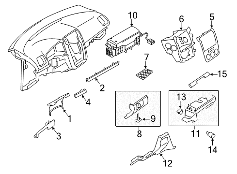 2016 Volkswagen Eos Cluster & Switches, Instrument Panel Diagram 3
