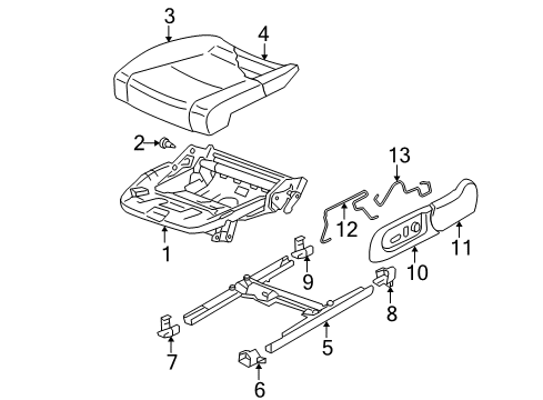 2009 Volkswagen Jetta Front Seat Components Diagram 3